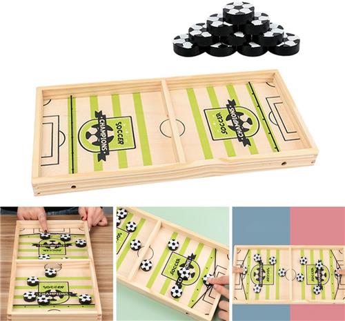 KZQ Katapult Spel - Houten Bordspel - Behendigheidsspel - Gezelschapsspel - Voor Kinderen - 2 Spelers - Cadeau - Hout