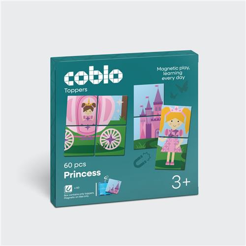 Coblo  Magnetic Tiles Toppers  Prinsessen 60 stuks - Uitbreiding voor Magnetische tegels  Magnetisch speelgoed - Vanaf 3 jaar