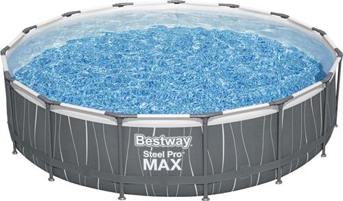 Bestway frame zwembad steel pro max set rond 457 cm met ledverlichting