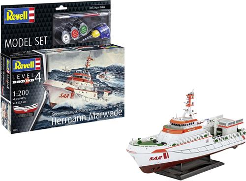 1:200 Revell 65812 Seenotkreuzer Hermann Marwede - Lifeboat DGzRS 46 - Model Set Plastic Modelbouwpakket