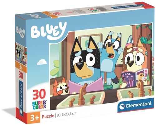 Clementoni Kinderpuzzel Bluey - Puzzel 30 Stukjes - Peuter Legpuzzel en Educatief Speelgoed - Spelletjes en Puzzels voor Kinderen vanaf 3 Jaar