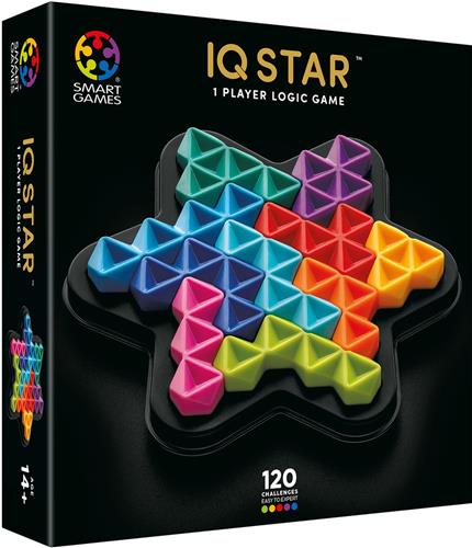 SmartGames IQ Star Deluxe - IQ Deluxe Logisch Denkspel & Premium Breinbreker - Geometrische Puzzel met 120 Opdrachten - Luxe Ster Puzzel - Solospel voor Tieners en Volwassenen - Vanaf 14 Jaar