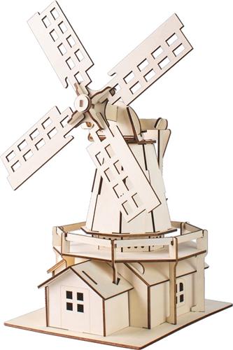 Bouwpakket 3D Puzzel Molen- hout