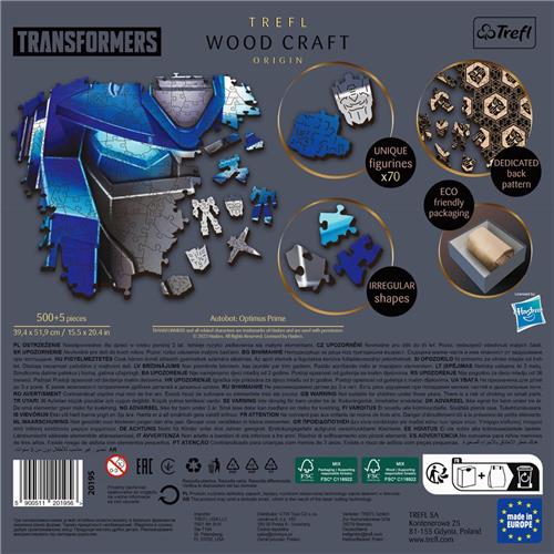 Trefl Trefl - Puzzels - 500+5 Houten Puzzels - Autobot: Optimus Prime / Hasbro Transformers_FSC Mix 70% 