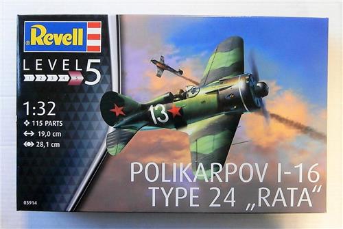 Revell 03914 Polikarpov I-16 Type 24 Rata schaal 1:32