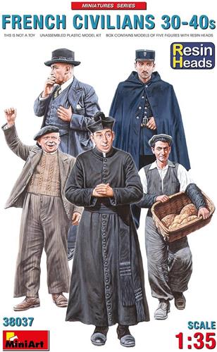 1:35 MiniArt 38037 French Civilians 1930-40's Plastic Modelbouwpakket