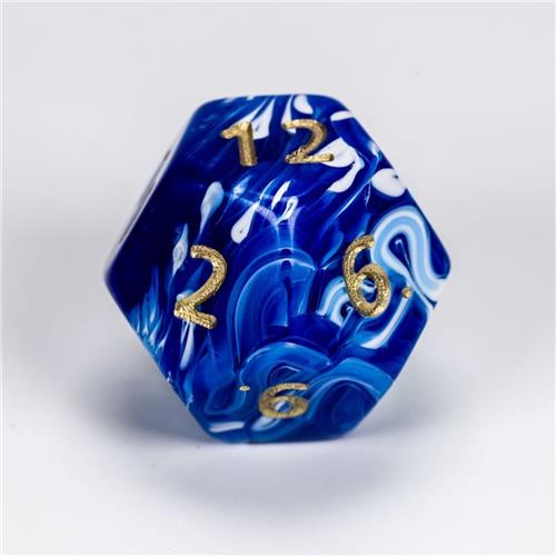 Dobbelstenen Jumbo Blauw/Marmer 7 set