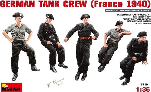 Miniart - German Tank Crew France 1940 (Min35191) - modelbouwsets, hobbybouwspeelgoed voor kinderen, modelverf en accessoires