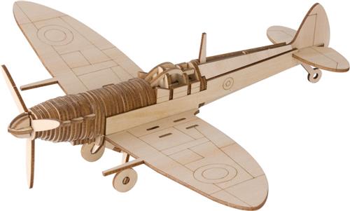 Bouwpakket Vliegtuig Jachtvliegtuig Spitfire- hout