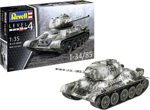 1:35 Revell 03319 T-34/85 Tank Plastic Modelbouwpakket