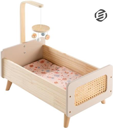 Equivera Poppenbed - Poppenbedje - Poppenhuis Meubels - Speelgoed voor Meisjes - Cadeau