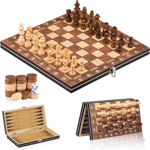Solacis Magnetisch schaakspel - Magnetisch schaakbord - Reis schaakspel - Schaken - Schaakspel - Must have!