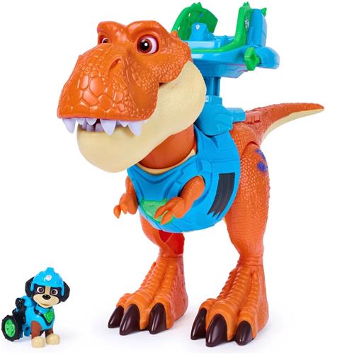 PAW Patrol - T-Rex Timmy met Licht en Geluid + Rex Figuur - Hoogte 25 cm - Paw Patrol Speelgoed vanaf 3 Jaar - Paw Patrol Dino Movie - Dino Film - Dinosaurus Speelgoed - Dinosaurussen - T Rex Figuren