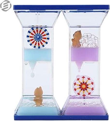 Equivera Vloeibare Zandloper - Liquid Timer - Druppelbaan - Liquid Motion Timer - Bubbel Zandloper - Beweging Bubbels - Cadeau voor Kinderen