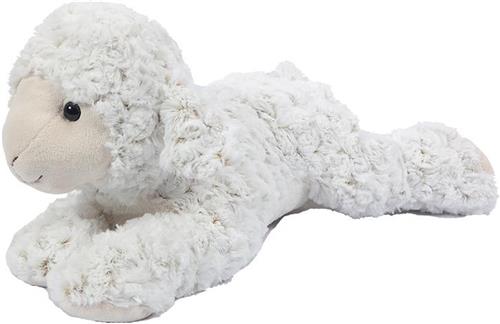 Pia Toys Knuffeldier Schaap/lammetje - zachte pluche stof - premium kwaliteit knuffels - wit - 49 cm - Schapen - liggend