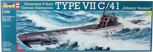 1:144 Revell 05100 German Submarine TYPE VII C/41 Atlantic Version Plastic Modelbouwpakket