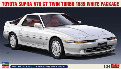 1:24 Hasegawa 20504 Toyota Supra A70GT Twin Turbo 1989 White Pack Plastic Modelbouwpakket