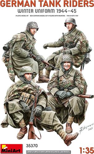 1:35 MiniArt 35370 German Tank Riders - Winter Uniform 1944-45 - Figuren Plastic Modelbouwpakket
