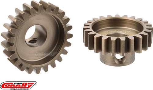 Team Corally - M1.0 Pinion  Short Wide Teeth  Hardened Steel - 23 Teeth - Shaft Dia. 8mm