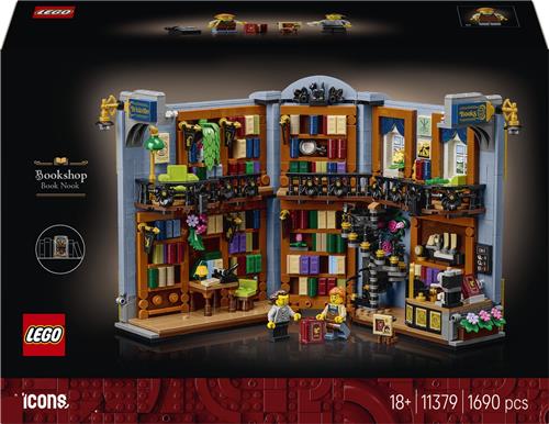 LEGO Icons Boekensteun: Boekhandel Bouwpakket voor Volwassenen en Woondecoratie 11379