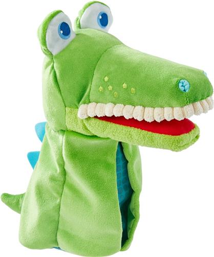 Haba Handpop Kroko Junior 5 X 30 Cm Polyester/katoen Groen