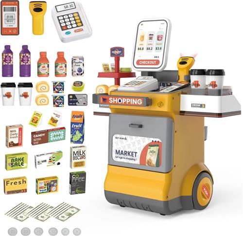 Equivera Speelgoed Kassa - Speelgoedkassa - Met Accessoires - Speelgoed Winkeltje - Speelgoedwinkel