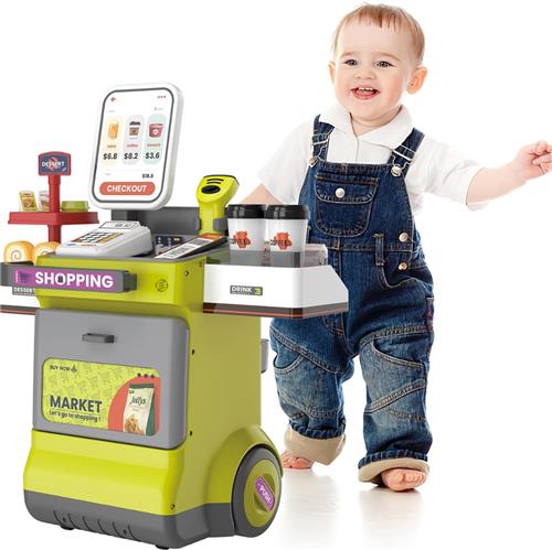 Equivera Speelgoed Kassa - Speelgoedkassa - Met Accessoires - Speelgoed Winkeltje - Speelgoedwinkel