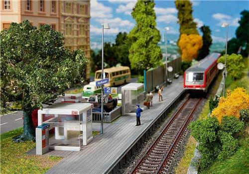 Faller - Modern wachthuisje met accessoires - modelbouwsets, hobbybouwspeelgoed voor kinderen, modelverf en accessoires