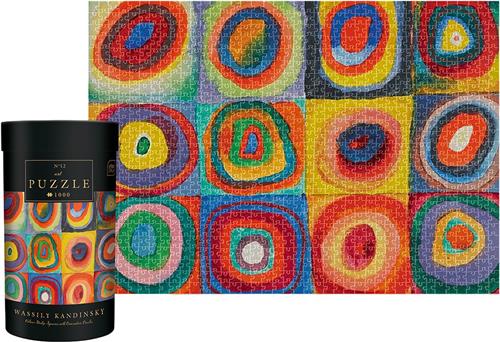 Kandinsky 1000 Stuk Puzzel: Vierkanten met Cirkels - Geronimo Games - 1000 stukjes - Puzzle