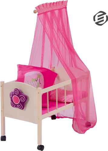 Equivera Poppenbed - Poppenbedje - Poppenhuis Meubels - Speelgoed voor Meisjes - Cadeau