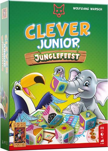 999 Games - Clever Junior Junglefeest - Leuk en leerzaam voor de kleintjes - Gezelschapsspel - Familiespel - Strategiespel - Klein cadeautje