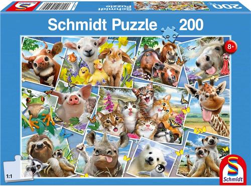 Schmidt puzzel Dieren Selfies - 200 stukjes - 8+