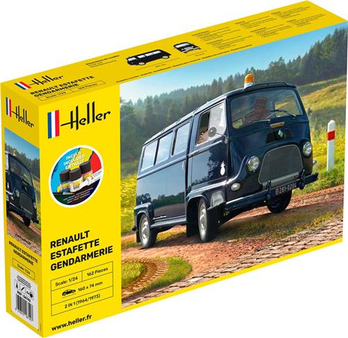 1:24 Heller 56742 Renault Estafette Gendarmerie - Starter Kit Plastic Modelbouwpakket