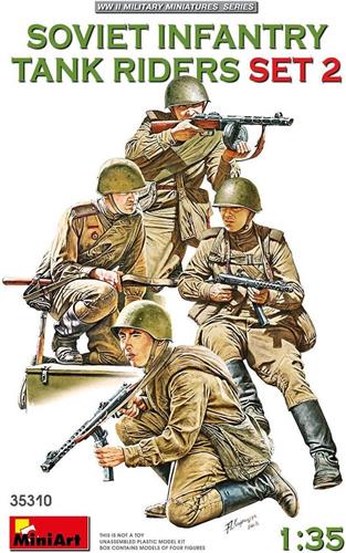 1:35 MiniArt 35310 Soviet Infantry tank riders set 2 Plastic Modelbouwpakket