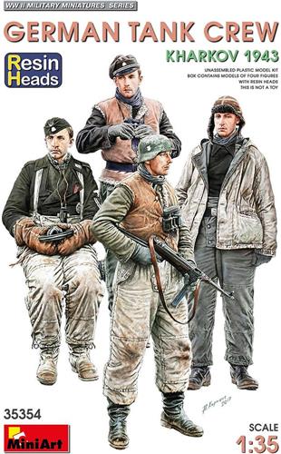 1:35 MiniArt 35354 German Tank Crew Kharkov 1943 Plastic Modelbouwpakket