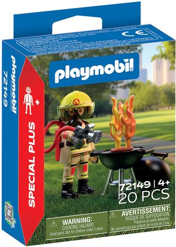 Playmobil Specials Brandweerman met Brandhaard - 72149