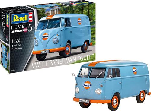 1:24 Revell 07726 Volkswagen T1 Panel Bus Gulf Plastic Modelbouwpakket