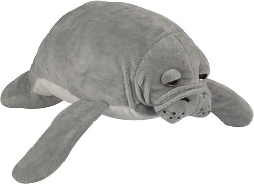Nature Planet Knuffeldier Zeekoe - zachte pluche stof - premium knuffels - grijs - 58 cm - Manatee