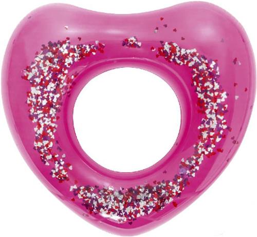 Bestway glitter zwemband roze hart