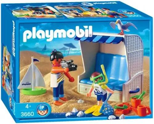 PLAYMOBIL 3660  Strandstoel met Vakantiegangers  Speelset