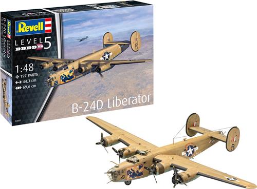 1:48 Revell 03831 B-24D Liberator Plane Plastic Modelbouwpakket