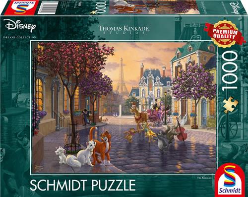 Schmidt Spiele Disney The Aristocats Contourpuzzel 1000 stuk(s) Dieren