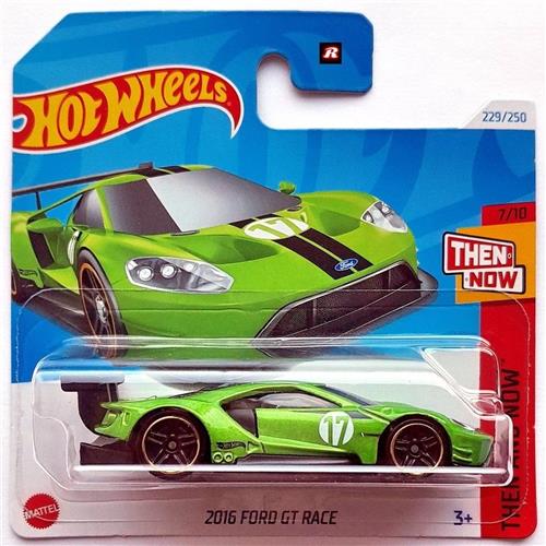 HOT WHEELS 2016 FORD GT RACE 17 GREEN 229/250 1:64 HW THEN AND NOW 7/10