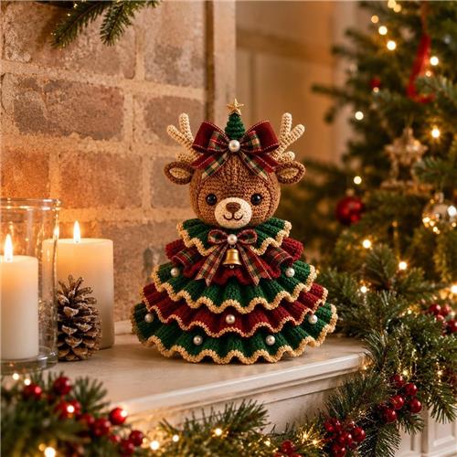 KZQ Kerstboom Haakset In Diervorm Voor Beginners  Eenvoudig Te Gebruiken Voor Feestelijke Kerstdecoratie