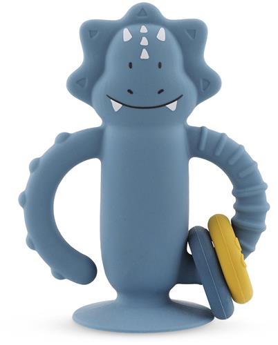 Trixie Siliconen Sensorisch Speelgoed met Zuignap Mr. Triceratops  Babyspeelgoed vanaf de Geboorte (0m+)