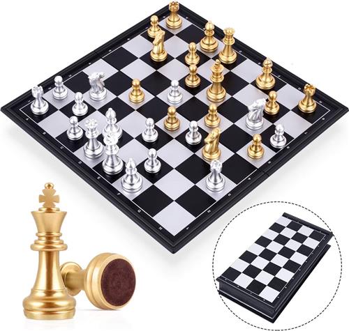 Solacis Magnetisch schaakspel - Magnetisch schaakbord - Reis schaakspel - Schaken - Schaakspel - Must have!