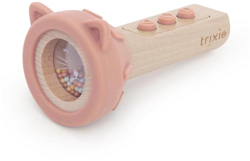 Trixie Houten Zaklamp met Siliconen Mrs. Cat  Sensorisch Activiteitenspeelgoed vanaf 10 Maanden