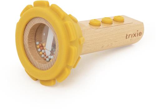 Trixie Houten Zaklamp met Siliconen Mr. Lion  Sensorisch Activiteitenspeelgoed vanaf 10 Maanden