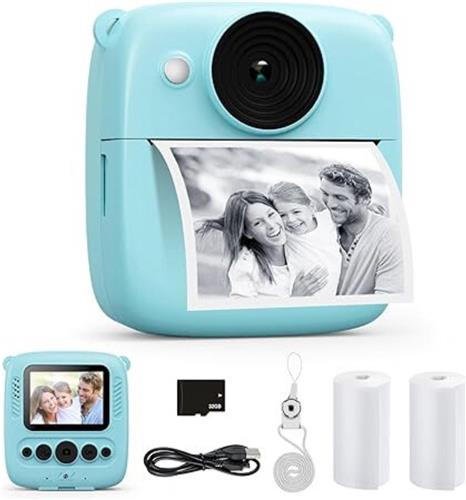 Equivera Kindercamera met Foto Printer - Kindercamera - Printcamera - Digitale Camera Kinderen - Speelgoed Camera