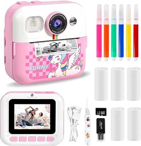 Equivera Kindercamera met Foto Printer - Kindercamera - Printcamera - Digitale Camera Kinderen - Speelgoed Camera